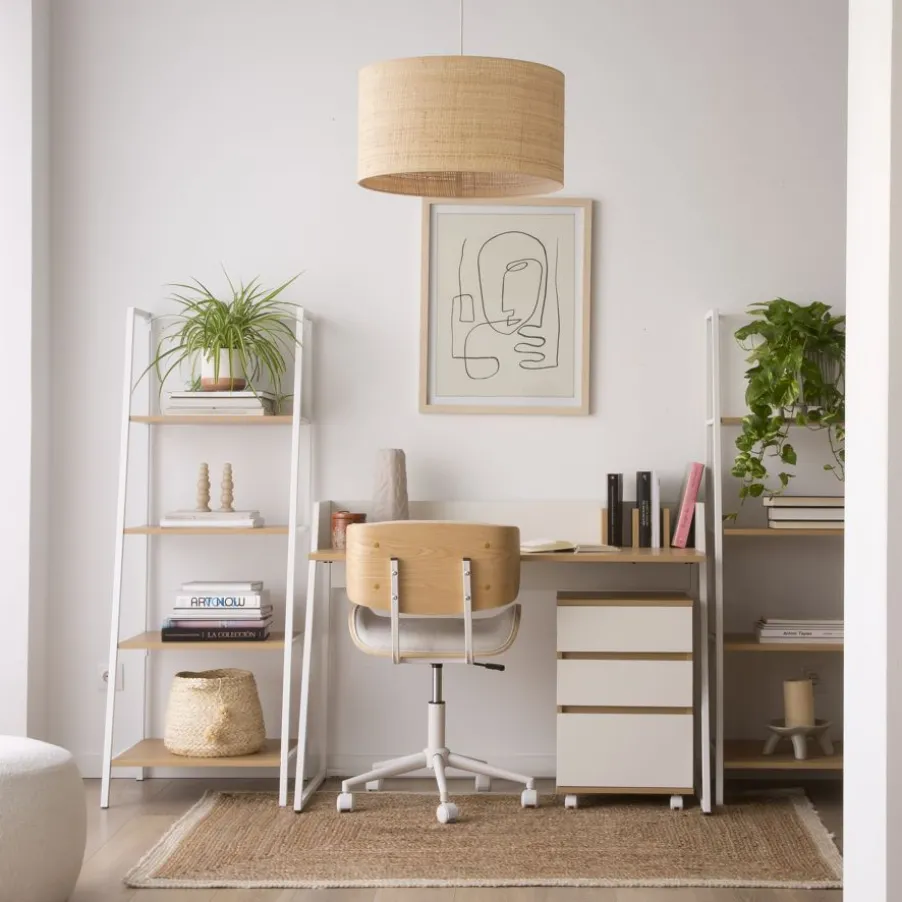 Poppy Caisson à roulettes en chêne clair et blanc