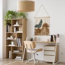 Poppy Caisson à roulettes en chêne clair et blanc