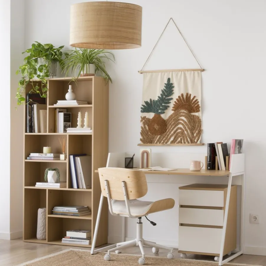 Poppy Caisson à roulettes en chêne clair et blanc