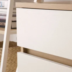 Poppy Caisson à roulettes en chêne clair et blanc