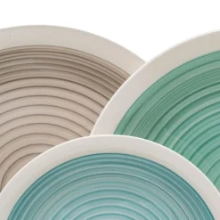 Rakal Service de vaisselle en grès de 18 pièces