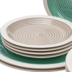 Rakal Service de vaisselle en grès de 18 pièces