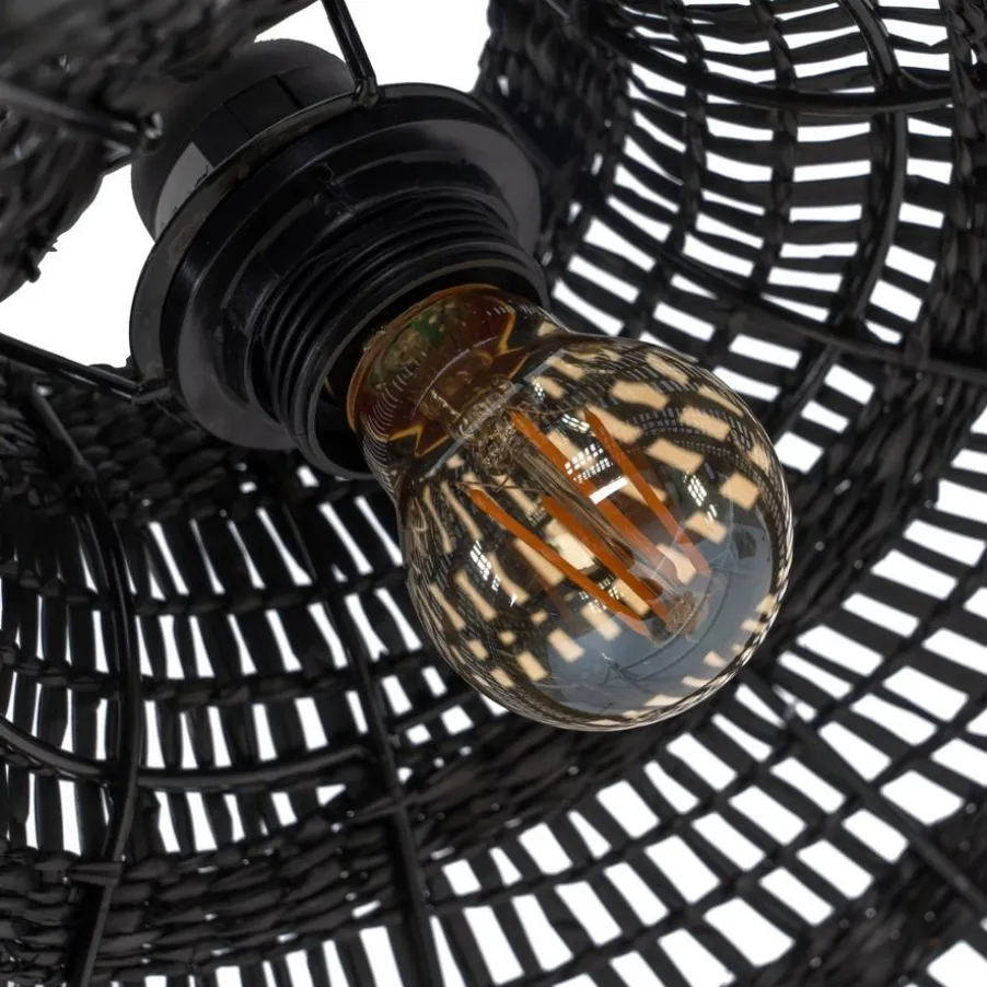 Rulke Lampe de plafond en fibre naturelle