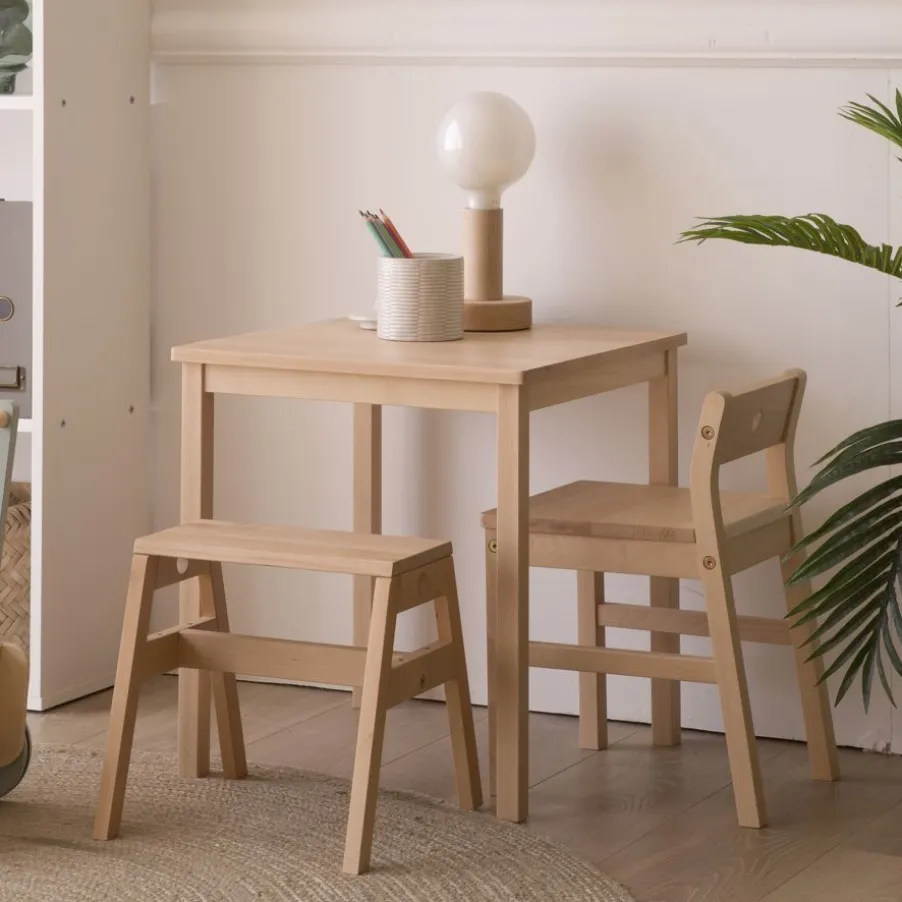 Saga Table enfant carrée en bois
