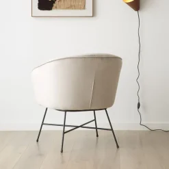 Sigrid Fauteuil velours gris