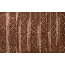 Sokam Tapis de salon en jute et cuir