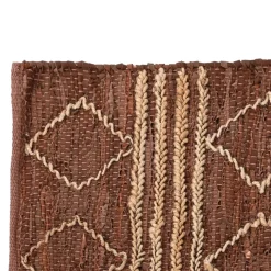 Sokam Tapis de salon en jute et cuir