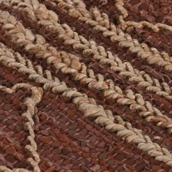 Sokam Tapis de salon en jute et cuir
