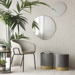 Souris Miroir mural en métal