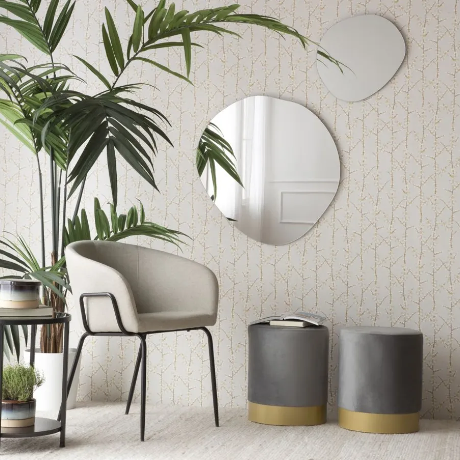 Souris Miroir mural en métal