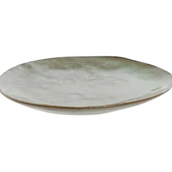 Sugo Plat en grès émaillé turquoise