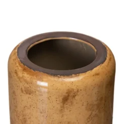 Vacy Pot de fleurs marron en céramique