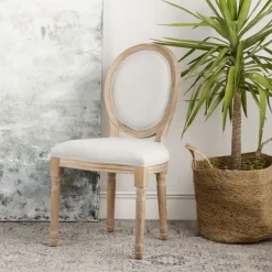 Victoria Chaise en bois massif de bouleau rembourrée en gris