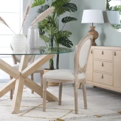 Victoria Chaise en bois massif de bouleau rembourrée en gris