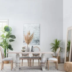 Victoria Chaise en bois massif de bouleau rembourrée en gris