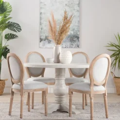 Victoria Chaise en bois massif de bouleau rembourrée en gris