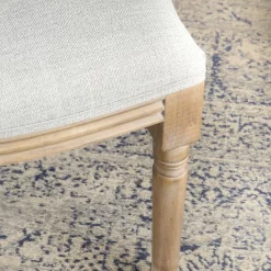 Victoria Chaise en bois massif de bouleau rembourrée en gris