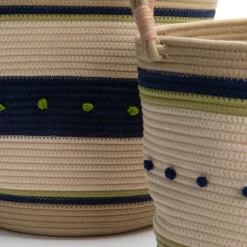 Xalas Ensemble de 2 paniers en coton